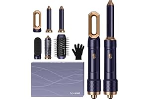 ‎OKWRAP Haarstyler Airstyler Hair Styler Set 6 In 1 Mit Rundbürstenföhn Haarstyler Warmluftbürste Thermal Brush Airflow Lockenstab Automatisch, Volumen Föhnbürste,Für Glätten, Trocknen, Volumen, Locken