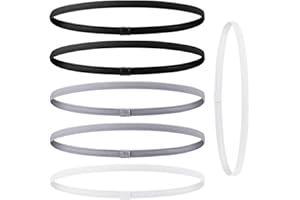 AMZFUK 6 Stück Haarband Herren, Elastische Stirnbänder rutschfeste Haarband Herren Stirn Schweißband Haarbänder Sport Stirnbänder Antirutsch Zum Joggen, Fußball, Fußball Joggen