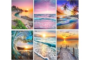 Kyduu 6 Pezzi Pittura diamante 5d fai da te Kit Strass, Punto Croce Pittura Diamante Kit, Diamond Painting Kit Completo, Kit per Diamond Painting 5D