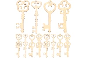 Amosfun Lot de 20 clés en Bois pour Enfants DIY Disque en Bois Scrapbooking embellir Bricolage Bricolage Bricolage Bricolage Bricolage