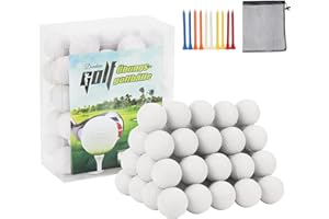 Dondeen 50 Stück Golf-Übungsbälle aus Schaumstoff – Realistisches Gefühl Golfbälle Trainingsbälle mit Golftraining Hilfsmittel für Kinder Erwachsene und Anfänger