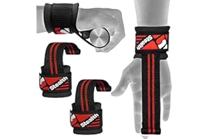 Stealth Sports Weight Lifting Wrist Straps with Dowel – Professional Deadlift Straps for Weightlifting Training Bodybuilding Fitness – Gym Exercise Straps Power Lifting Straps