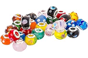 RKC DIVINE DESIGN BY RKC JEWELZ LONDON x 25 Pcs Murano Glass Charms Beads for fits Pandora Bracelets Necklaces & Jewellery Making - Boxed