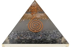 Amazing Gemstone Large Orgone Pyramid | Glow in Dark Iolite Pyramid Crystal | Orgonite Pyramid | Organ Pyramids Positive Energy Healing