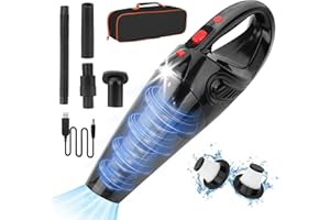 Tgeserwe Aspirabriciole Senza Fili, Aspirapolvere per Auto Potente 8000Pa, Aspirapolvere Piccolo con Batteria Ricaricabile, Aspira Briciole Portatile per Auto, Case