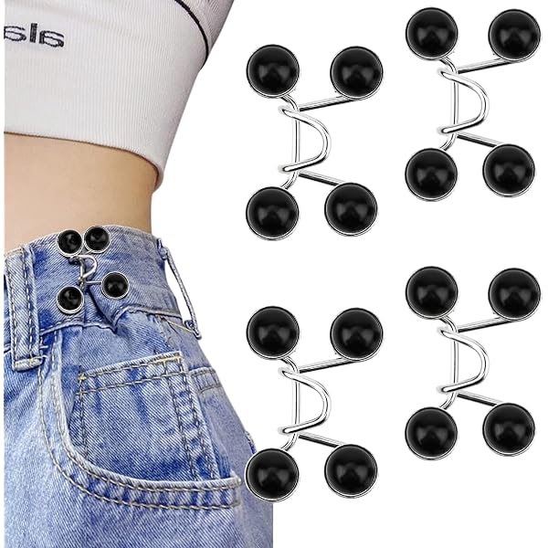 3 Paires De Serre-Pantalon Réglables - Motif Marguerite | Pour Jeans Amples, Pantalons Taille Large