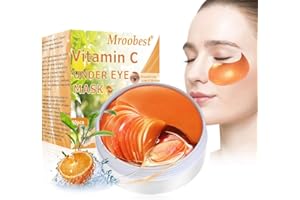 MROOBEST Máscara para los ojos, Ojos Parches, Máscara para ojos de colágeno, Parches Hidrogel para Ojos, Con Vitamina C, Reduce las bolsas bajo los ojo, ojeras, patas de gallo e hinchazón - 30 Pares