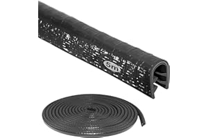 SDLDEER Protection des Bords de portière de Voiture en Forme de U - 5m Protection des Bords - en Caoutchouc - Anti-Collision - Convient à la Plupart des Voitures (Noir, 5m)