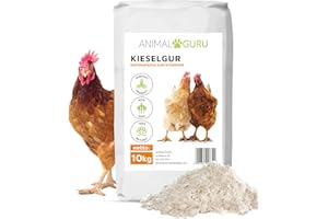GARDENGURU Reine amorphe Kieselgur 10kg Diatomeenerde für Hühner Kieselerde als Pulver das Produkt für Hühnerstall & Garten gut für Hühner, Wachteln & anderes Geflügel