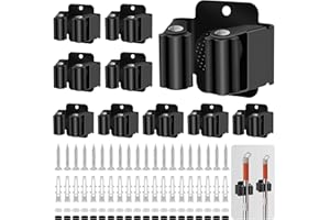 HEEDPEIUR Besenhalterung Wand Gerätehalter 10 Stück Schaufelhalter Edelstahl Wandhalterung Besen Wandhaken Garage Werkzeug Wandhalter Gartenwerkzeug Halterung Klein Krückenhalter für Badezimmer, Zuhause, Garten