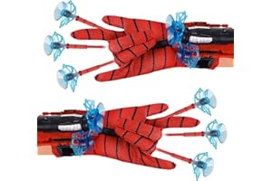 Jinhuaxin 2 Set Spider Web Shooter, Wrist Toys Set Contains 2 Gloves, 2 Launchers, 12 Suction Cup Darts, Fulfills your Hero Dreams