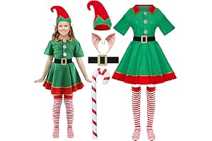 Marypaty Weihnachtsmann Kostüm Kinder Erwachsener, Nikolaus Kostüm, Weihnachten Nikolauskostü Verkleidung, Weihnachts Kostüm für Kinder Erwachsener,grün