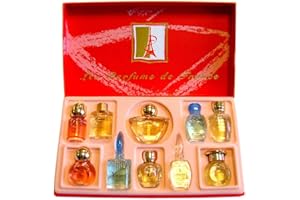 Charrier Parfums Les Parfums de France Luxe Coffret de 10 Eau de Parfums Miniatures, Rouge, 52,7 ml