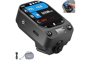 NEEWER QZ-S TTL Funk Blitz Studio Blitzauslöser Kompatibel mit Sony ZV-E10 A6400 A6700 A6100 A6000 A7III A7IV A7CII und A7RV Kameras, 1/8000s HSS Schalter, 1000mAh Akku, OLED für 2,4G Q System