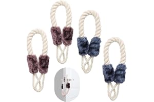 Captina 4 pezzi Fermaporta Fermaporta per maniglia della porta Protezioni per maniglie in corda per porta e sbattimento per la sicurezza del bambino Protezione per dita per dita e finestre