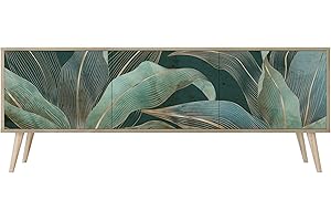 HEALANCY BIOMEDICAL HEALANCY Mobile TV Mobile Porta Televisore a 3 ante Tavolo da Soggiorno TV Soggiorno Armadio Moderno per TV Porta TV con mobili contenitori Mensola TV Design moderno