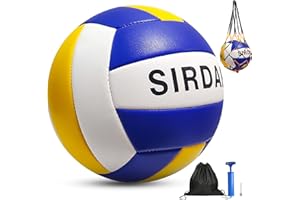 TFCIOD Pallone da Pallavolo, Tia Ufficiale 5 Pallone Beach Volley, Sport Soft Touch Pallone Volley per Bambini Adulti, per Giochi Interni ed Esterni, Pallavolo Con Pompa