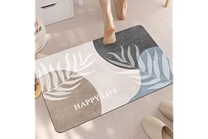LXWINNER Tappetino Super Assorbente,Tappeto Bagno Diatomite,Microfibra Tappeto Assorbente,Tappeto Bagno Antiscivolo Tappetino Doccia Asciugatura Rapida, per Casa,Camera da Letto,Cucina, (40_x_60_cm, CF31)