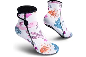 Summshall Niños Niñas Calcetines Neopreno, 3MM Calcetines de Buceo Calcetines de Neopreno para Escarpines