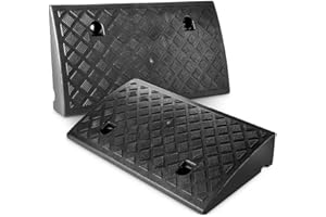 Ccarzzi Kerb Ramps 2 PCS Wheelchair Ramp Heavy Duty Threshold Ramp for Cars, Skateboard, Motorcycle, Disabled Chair 50x27x10.5CM