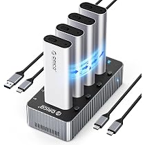 ORICO M.2 NVMe SSD - Docking station per dischi rigidi in alluminio con due alloggiamenti e 40 Gbps, dock clon offline per SSD M.2 dei formati 2230/2242/2260/2280/22110 - M240 ORICO M.2 NVMe SSD - Docking station per dischi rigidi in alluminio con due alloggiamenti e 40 Gbps, dock clon offline per SSD M.2 dei formati 2230/2242/2260/2280/22110 - M240