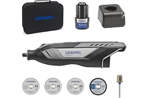 Dremel 8250 Multifunzione Rotativo Senza Fili 12V Brushless Velocità Variabile 5.000-30.000 giri/min con Borsa per Attrezzi, 5 Accessori, Batteria 2.0Ah per Smerigliatura, Foratura, Fresatura