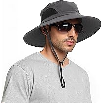 Sonnenhut Herren Mit LSF 50+ - Breite Krempe UV-Schutz Strandhut