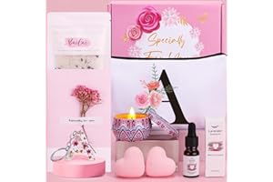 BAICAI Birthday Pamper Gifts for Women, Personalized Letter A Happy Birthday Letterbox Gifts for Her, Unique Ladies Spa Bath Set Get Well Soon Hampers Thank you Gifts for Women Best Friend Bestie Sister Mum