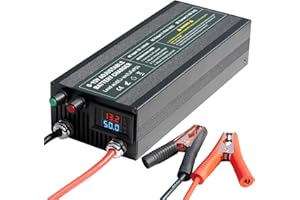 CAPACITY.LI 14.6V 60A Smart LiFePO4 Battery Charger, 0-15V/0-60A Adjustable, Fast Charging 12V with Trickle Charge for Car, Motorcycle, Boat, Marine Batteries