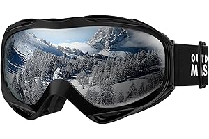 ‎OUTDOORMASTER OutdoorMaster Unisex Skibrille OTG für Damen und Herren, Snowboard Brille Schneebrille 100% UV-Schutz skibrille für brillenträger, Anti-Nebel Snowboard Brille Ski Goggles für Jungen
