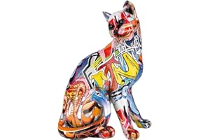 GILDE Casablanca - Figuren Deko Katze - Pop Art - Katzen Geschenke - Skulptur - Höhe 29 cm - Breite 21 cm