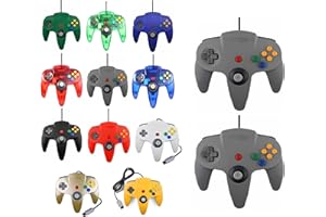 FAIRY TAIL & GLITZER FEE 2 mandos para Nintendo 64 N64, color a elegir con cable, 2 unidades grises