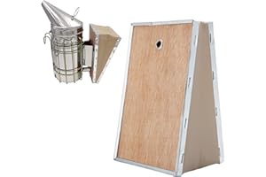 Natudeco Fumeur Bee Hive Boîte De Fumoir d'abeille en Bois Et en Acier Inoxydable d'outils pour d'apiculture Fumoir Ruche Abeille Kit de démarrage pour Apiculteur