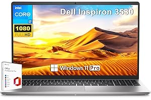 Dell Inspiron 15 3530 Business Laptop, Microsoft Office Lifetime License & Windows 11 Pro, 15.6" FHD 120Hz Display, Intel i7-1355U, 32 GB RAM, 1 TB SSD, 1080P Webcam, Backlit Keyboard, Anti-Glare