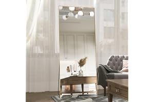 Elemango Spiegel 165x60cm in voller Länge, Standspiegel Standspiegel, Großer Goldspiegel, Rechteckspiegel, Hängen stehend oder gelehnt, Schlafzimmer Spiegel Wandspiegel (Gold)