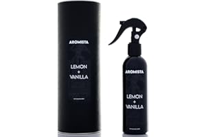 AROMISTA Lemon + Vanilla perfumy do pomieszczeń w sprayu 200 ml, zapach do samochodu, odświeżacz powietrza