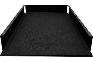 Pulto Dokumentenablage Metall matt schwarz mit Filz | Edel Schreibtisch Organizer A4 | Papierablage, Briefablage, Aktenablage, Büroablage | Schreibtisch Organisation