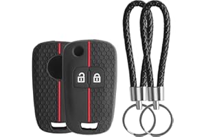 LongZYU 2 Pezzi Copri Chiave Auto Opel Cover Chiavi Macchina in Silicone Compatibile con Vauxhall Opel Astra Mokka Meriva Corsa Zafira Vectra Insignia Cruze Orlando con Portachiavi Nero