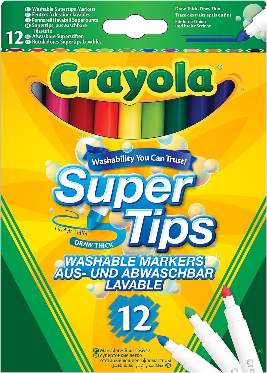 Prise en Main & Utilisation au Quotidien : CRAYOLA SuperTips Washable Felt Tip Pens 12 A