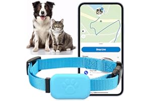 XuanLinHeng Cat Tracker, Pet GPS Tracker, Cat Dog Tracker with No Monthly Fees for Location Tracking, Compatible with iOS/Android, Mini Tracking Device for All Dogs and All Collars(F)