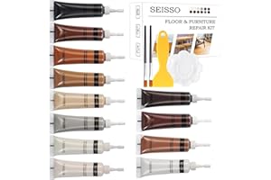 SEISSO Masilla de madera, reparación de madera, colores de restauración de muebles,Adecuada para arañazos en muebles de madera, reparación de pintura descascarada, 12 colores