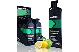 EVOTION PRO HEALTHLINE NUTRITION EVOTION PRO Gel Energetique - Isotonique, Lot de 20 á 60ml, D'hydratation adéquat, Activer votre Esprit et vos Muscles, Gel à Base de Maltodextrine, Vegane, Pomme et Citron