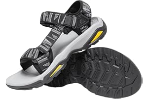 OutPro Sandalen Herren, Strandsandalen Herren,Sportsandalen Herren, rutschfest, bequem, leicht, verstellbar Klettverschluss, Sommer, Outdoor, Strand, Freizeit, Wandern