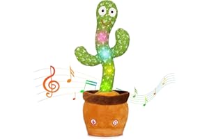 Edencomer Tanzender Sprechender Kaktus, Singender Kaktus Spielzeug nachsprechen, Interaktive Sprachaufnahme Plüschtier für Kinder, Geschenke für Jungen Mädchen Erwachsene
