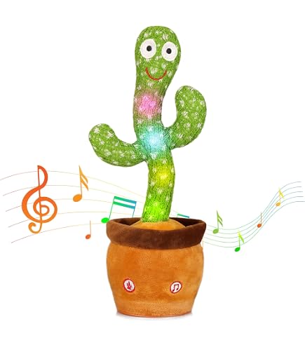YES SHOP-STORY - CACTUS GRINGO : Peluche Cactus qui Danse, Chante et Répète Exce