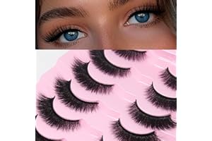 AKARABEAUTYLASHES AKARA Ciglia Finte Naturali 7 Paia 3D Ciglia Finte False Eyelashes Visone Artificiale (3D-BN07)