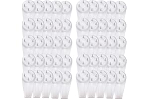 HEZHOU 50 Piezas Ganchos de Pared Juego de Gancho de Imagen Juego de Gancho de Imagen Gancho sin Rastro Sin Agujeros Gancho de Plástico para Colgar Obras de Arte Paneles Decorativos Relojes Fotos de Bodas