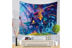 Mandala Tapisserie Tentures Murales, Morbuy Hippie/Psychedelique Rideaux Décoration Idéale Tenture Couverture Pique-Nique Nappe Serviette de Plage Salon Décor (130 x 150cm,Hippie 11)