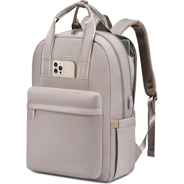 LOVEVOOK Rugzak voor Dames, 15,6 Inch Laptoprugzak, Schoolrugzak voor Meisjes en Tieners, met USB-aansluiting en Laptopvak, Waterdichte Werkrugzak voor School, Universiteit, Reizen, Werk, Grijs Blauw