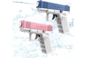 RXSPOYLY Wasserpistolen für Kinder, 2 Pcs Wasserpistole, Spritzpistole, Watergun, Spritzpistole Kinder, Kinder Sommer Schwimmbad Strand Outdoor-Spielzeug (Blau Rosa)